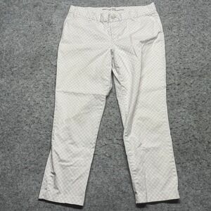 Gap Slim‎ City Khakis Women's 10R/25 Gray While Checker Capris